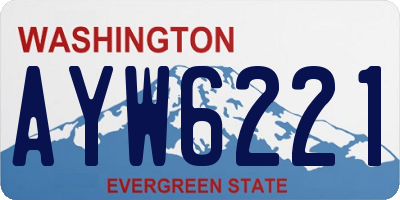 WA license plate AYW6221