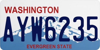 WA license plate AYW6235