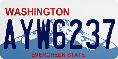 WA license plate AYW6237