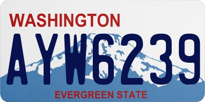 WA license plate AYW6239