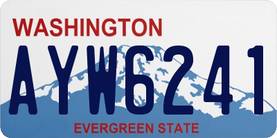 WA license plate AYW6241