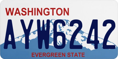 WA license plate AYW6242