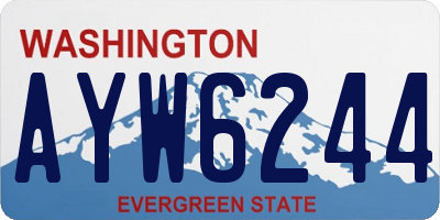 WA license plate AYW6244