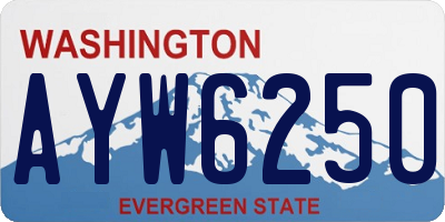 WA license plate AYW6250