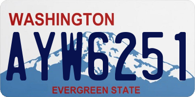 WA license plate AYW6251