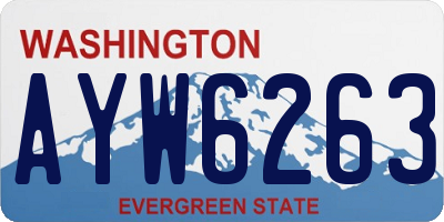 WA license plate AYW6263