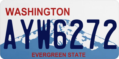 WA license plate AYW6272