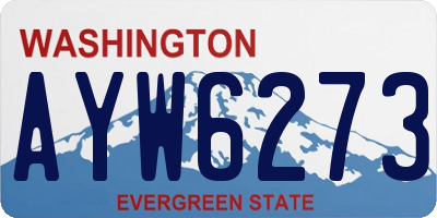 WA license plate AYW6273