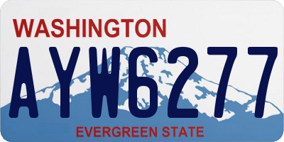 WA license plate AYW6277