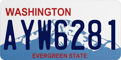 WA license plate AYW6281