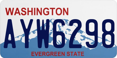 WA license plate AYW6298