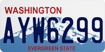 WA license plate AYW6299
