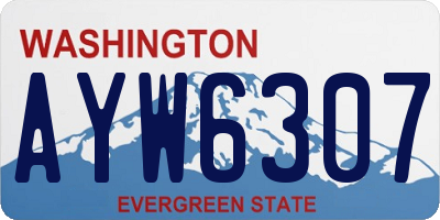 WA license plate AYW6307