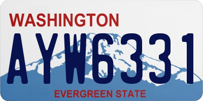WA license plate AYW6331