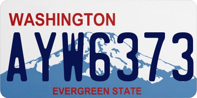 WA license plate AYW6373