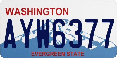 WA license plate AYW6377