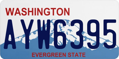 WA license plate AYW6395