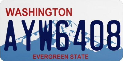 WA license plate AYW6408