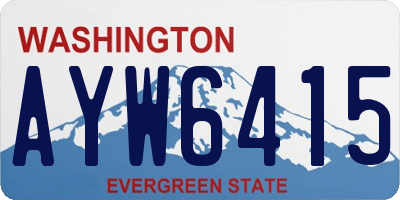 WA license plate AYW6415