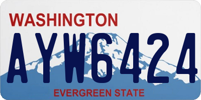 WA license plate AYW6424