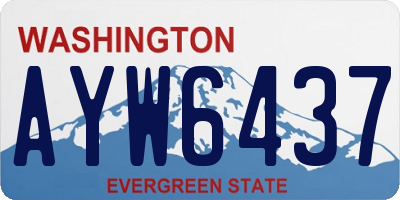 WA license plate AYW6437