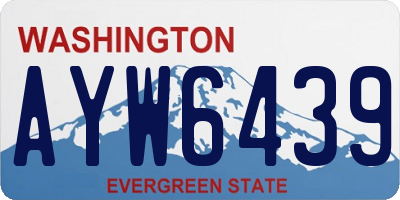 WA license plate AYW6439