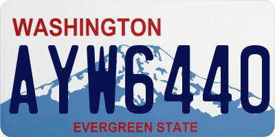 WA license plate AYW6440