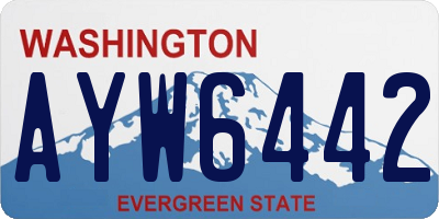WA license plate AYW6442