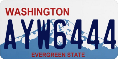 WA license plate AYW6444