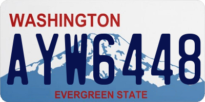 WA license plate AYW6448