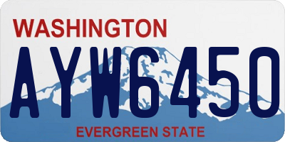 WA license plate AYW6450