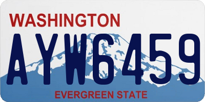 WA license plate AYW6459