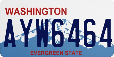 WA license plate AYW6464