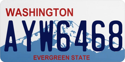 WA license plate AYW6468