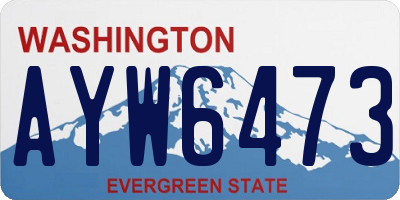 WA license plate AYW6473