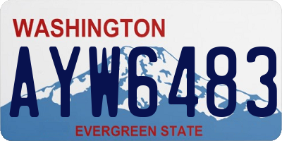 WA license plate AYW6483