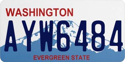 WA license plate AYW6484