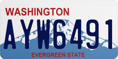 WA license plate AYW6491