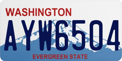 WA license plate AYW6504