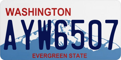 WA license plate AYW6507