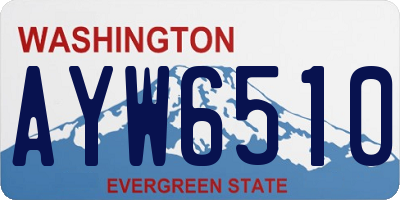 WA license plate AYW6510