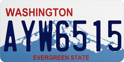 WA license plate AYW6515