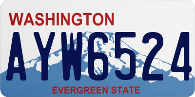 WA license plate AYW6524