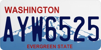 WA license plate AYW6525
