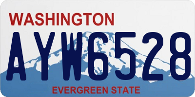 WA license plate AYW6528