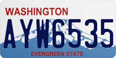 WA license plate AYW6535