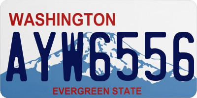 WA license plate AYW6556