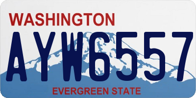 WA license plate AYW6557