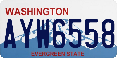 WA license plate AYW6558