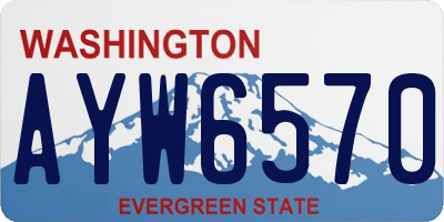 WA license plate AYW6570